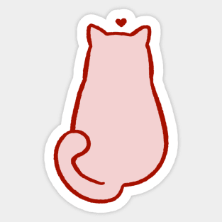 Pink Meow back Sticker